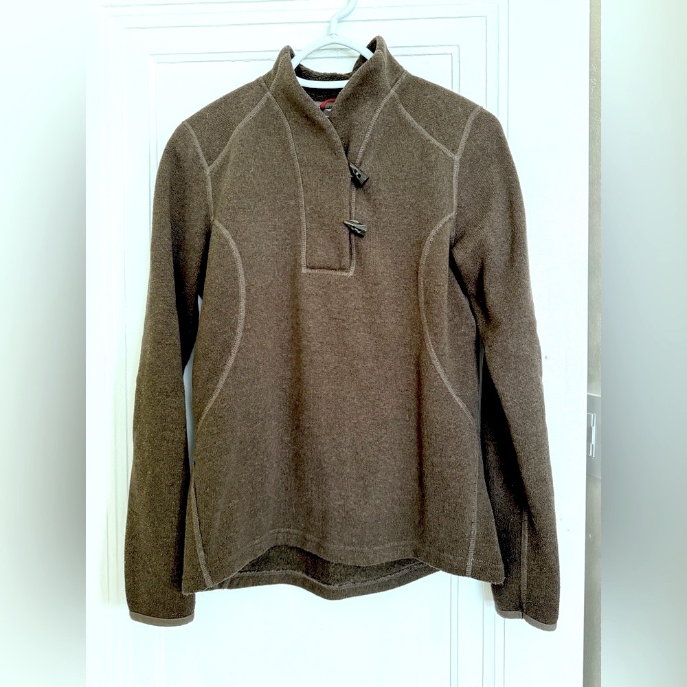 The North Face Crescent Ridge Shawl Collar Fleece Pullover in Brown - Sz M
